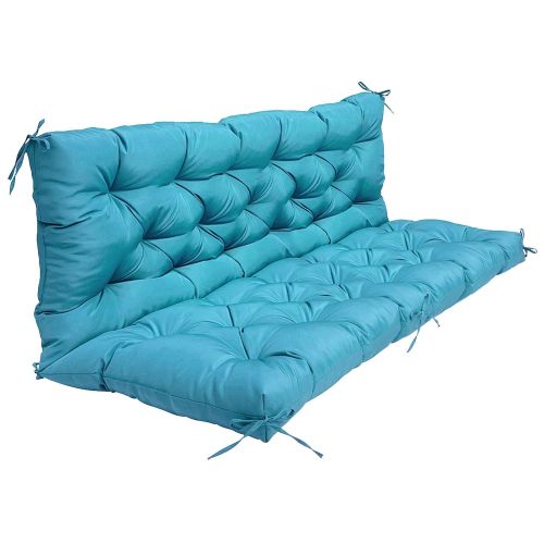 2-3 Seater Swing Cushion Waterproof Outdoor Swing Cushions Replacement Swing Bench Pads Chair Mat with Backrest 8 Tie Straps 59x43.3x3.9in for Patio F 2-3 Seater Swing Cushion Waterproof Outdoor Swing Cushions Replacement Swing Bench Pads Chair Mat with Backrest 8 Tie Straps 59x43.3x3.9in for Patio F